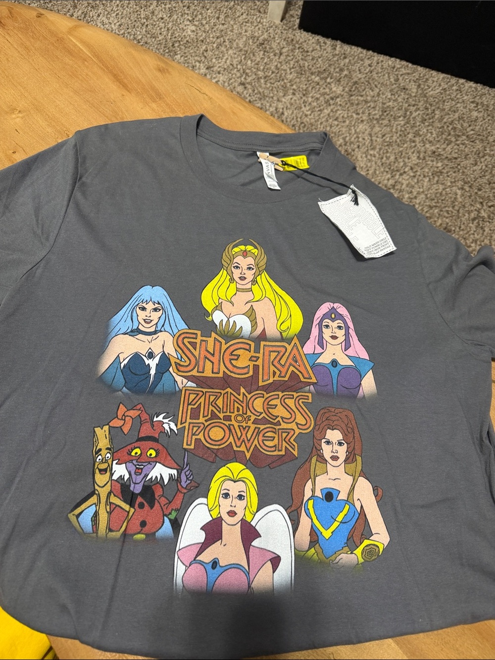 Bella Canvas Gray She-Ra Princess of Power Graphic Tee with Multicolor Print